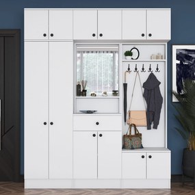 Έπιπλο Εισόδου Λευκό CROSIU 179.6x35.5x226.4