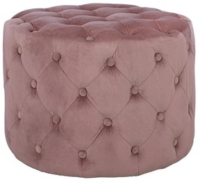 Σκαμπό KASSIE τύπου CHESTERFIELD Βελούδο Σάπιο μήλο Φ60x43Υ εκ. 60x60x43 εκ.