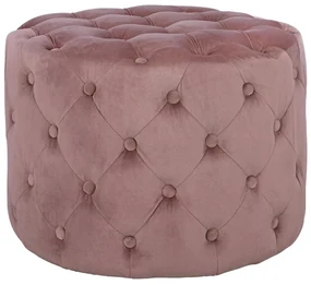 Σκαμπό KASSIE τύπου CHESTERFIELD Βελούδο Σάπιο μήλο Φ60x43Υ εκ. 60x60x43 εκ.