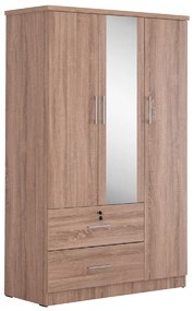 ΝΤΟΥΛΑΠΑ ΜΕ ΚΑΘΡΕΦΤΗ &amp; ΣΥΡΤΑΡΙΑ JARRY HM2485.11 SONAMA OAK ΜΕΛΑΜΙΝΗ 119x48x183Υεκ