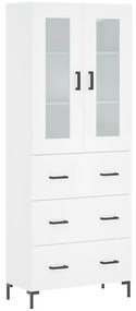 vidaXL Ντουλάπι Λευκό 69,5x34x180 εκ. από Επεξεργασμένο Ξύλο