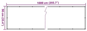 ΠΕΡΙΦΡΑΞΗ ΚΗΠΟΥ ΠΡΟΣΤΑΤΕΥΤΙΚΗ ΚΡΕΜ 1000X90 ΕΚ. ΑΠΟ PVC 4005450