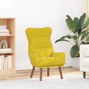 vidaXL Χαλαρωτική Πολυθρόνα Κίτρινο 69 x 74 x 93 εκ. Βελούδο