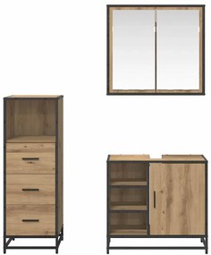 vidaXL Σετ Επίπλων Μπάνιου 3 pcs Artisan Oak Επεξεργασμένο ξύλο