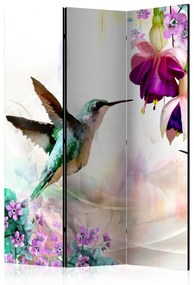 Διαχωριστικό με 3 τμήματα - Hummingbirds and Flowers [Room Dividers] 135x172