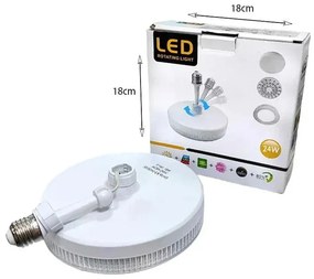 LED φωτιστικό οροφής 18W Φ230 6500Κ Ψυχρό φως Ε27 - LED Rotating Light