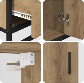 vidaXL Σετ Επίπλων Μπάνιου 3 τεμ. Artisan Oak Επεξεργασμένο Ξύλο