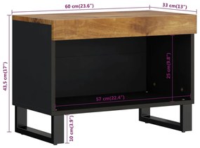 ΈΠΙΠΛΟ ΤΗΛΕΟΡΑΣΗΣ 60 X 33 X 43,5 ΕΚ. ΑΠΟ ΜΑΣΙΦ ΞΥΛΟ ΜΑΝΓΚΟ 352884