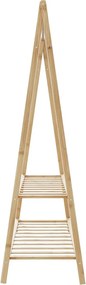vidaXL Κρεμάστρα Ρούχων με Ράφια 132x45,5x150,5 εκ. Μπαμπού