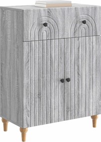 vidaXL Πλαϊνό γραφείο Γκρι Sonoma 66 x 34,5 x 90 εκ Επεξεργασμένο Ξύλο