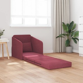 vidaXL Καναπές Κρεβάτι 2 σε 1 Μπορντό 65x80x83 εκ. Υφασμάτινος