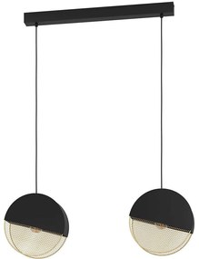 Φωτιστικό Οροφής Mumbles 43812 86x9x110cm 2xΕ27 40W Black-Gold Eglo Ατσάλι