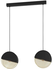 Φωτιστικό Οροφής Mumbles 43812 86x9x110cm 2xΕ27 40W Black-Gold Eglo Steel