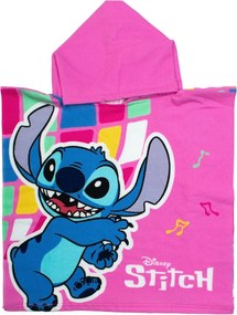 Παιδικό Πόντσο (50x100) Dimcol Lilo & Stitch 275 Pink