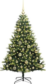 vidaXL Τεχνητό Χριστουγεννιάτικο Δέντρο με Συρταρωτές Βαθμίδες 150 LED