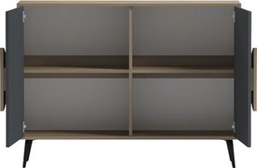 Μπουφές Gora pakoworld sonoma-ανθρακί 110x35.5x82εκ