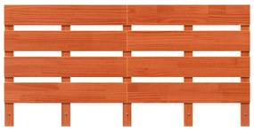 vidaXL Κεφαλός Βερνικωμένος Καφέ 140 cm από Στερεό Ξύλο Πεύκου
