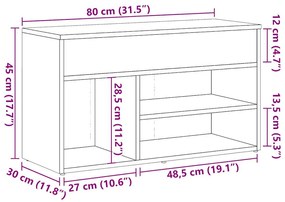 ΠΑΓΚΟΣ ΠΑΠΟΥΤΣΙΩΝ ΤΕΧΝΙΤΗΣ ΔΡΥΣ 80X30X45 ΕΚ. ΕΠΕΞΕΡΓΑΣΜΕΝΟ ΞΥΛΟ 856757