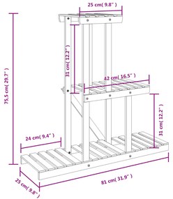 ΒΑΣΗ ΛΟΥΛΟΥΔΙΩΝ 81X25X75,5 ΕΚ. ΑΠΟ ΜΑΣΙΦ ΞΥΛΟ ΕΛΑΤΗΣ 362872