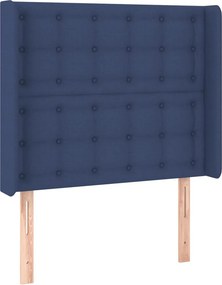 vidaXL Κρεβάτι Boxspring με Στρώμα &amp; LED Μπλε 80x200 εκ. Υφασμάτινο