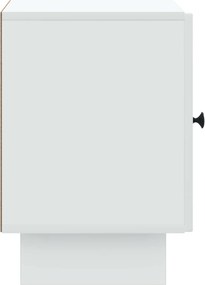 vidaXL Κομοδίνο Λευκό 43 x 34,5 x 50 εκ Επεξεργασμένο Ξύλο