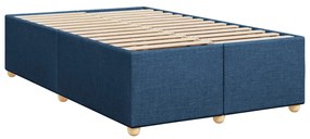 Κρεβάτι Boxspring με Στρώμα Μπλε 120x190 εκ. Υφασμάτινο - Μπλε