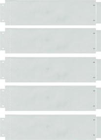 vidaXL Περιγράμματα γκαζόν 5 pcs Ασημί 100 x 25 x 0,07 εκ.