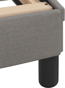 vidaXL Κρεβάτι με Στρώμα Dover Taupe 200x200 εκ. Υφασμάτινο