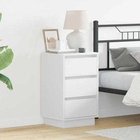 vidaXL Κομοδίνο Λευκό 39 x 34,5 x 65 εκ. Επεξεργασμένο ξύλο