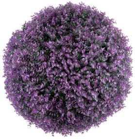 78523 GloboStar®  78523 Artificial - Συνθετικό Τεχνητό Διακοσμητικό Φυτό Θάμνος Πυξάρι Πράσινο - Μωβ Φ56cm
