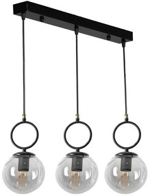 Φωτιστικό Οροφής - Ράγα Morino 846STL2822 55x16x70cm 3xE27 40W Black Opviq