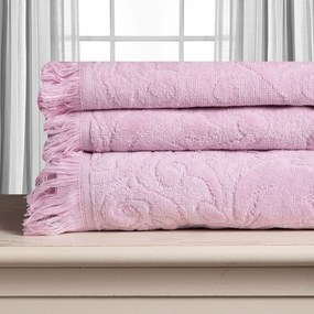 Πετσέτα Προσώπου (50x100) Silk Fashion Alicia 520gsm Ροζ