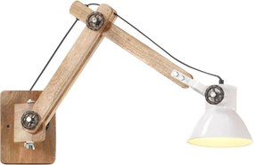 vidaXL Φωτιστικό Τοίχου Industrial Λευκό Στρογγυλό E27