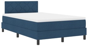 vidaXL Κρεβάτι Box Spring  με Στρώμα Μπλε 120x200 εκ. Υφάσματος