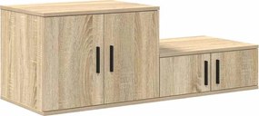 vidaXL Ντουλάπι αποθήκευσης 2 pcs Δρύς Sonoma 103 x 41 x 40 εκ