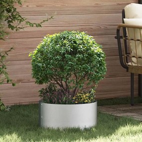 vidaXL Δακτύλιος γλάστρας Ασημί 40 x 40 x 20 cm Επικαλυμμένος Χάλυβας