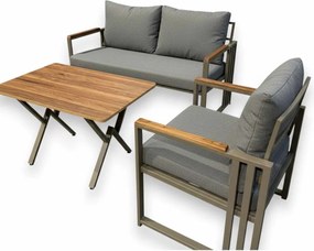 Σετ Κήπου Γκρι DRAFRUR 125x58x78