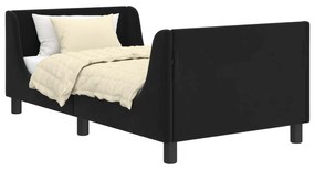 vidaXL Κρεβάτι Παιδικής Κρεβατοκάμαρας με Κεφαλάκι Μαύρο 80 x 160 cm