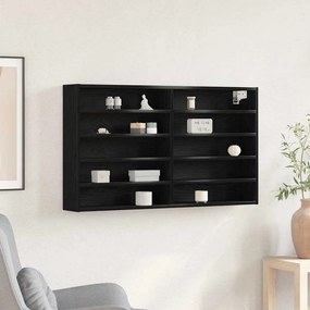 vidaXL Βιτρίνα Μαύρη Βελανιδιά 100x15x58 εκ. Επεξεργασμένο ξύλο