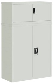vidaXL Αρχειοθήκη Αν. Γκρι 90 x 40 x 145 εκ. Ατσάλινη