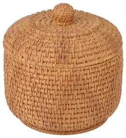 Δοχείο Για Βαμβάκι Rope 02-25816 10x10,6cm Brown Estia Πολυρεσίνη