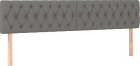 vidaXL Κρεβάτι Boxspring με Στρώμα Σκούρο Γκρι 120x190 εκ Υφασμάτινο