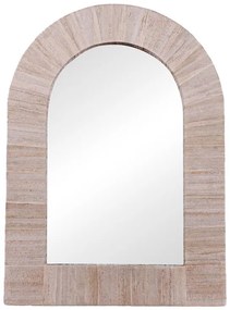 Καθρέπτης Koin Inart μπανάνα ξύλο σε φυσική απόχρωση 78x78x8εκ 70x70x6 εκ.