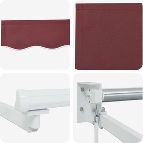 vidaXL Χειροκίνητη αναδιπλούμενη τέντα με LED 3,5 x 2 m