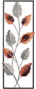 Διακοσμητικό Τοίχου Fagus 930DYU1203 32x90cm Silver-Copper Wallity Μέταλλο