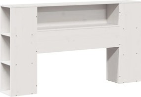 vidaXL Σκελετός Κρεβ. Χωρίς Στρώμα Λευκό 150x200 εκ Μασίφ Πεύκο