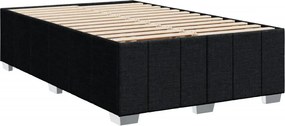 vidaXL Πλαίσιο Κρεβατιού χωρίς στρώμα Μαύρο 120x190 εκ. Υφασμάτινο
