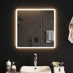 Καθρέφτης Μπάνιου με LED 60x60 εκ. - Διαφανές