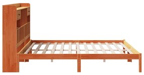 vidaXL Κρεβάτι Βιβλιοθήκη Χωρίς Στρώμα 180x200 εκ Μασίφ Ξύλο Πεύκου