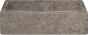 vidaXL Νιπτήρας Γκρι 40 x 40 x 10 εκ. Μαρμάρινος